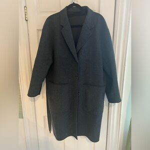 Uniqlo wool overcoat in grey size XS